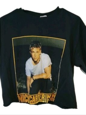 Vintage Y2k Nick Carter Backstreet Boys BSB Now Or Never Tour Shirt Crop 2003